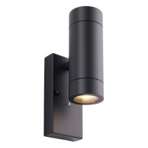 Palin Outdoor Up Down Wall Lamp 2 Light Anthracite Grey IP44