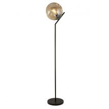 Punch Floor Lamp Black, Champagne Punched Glass