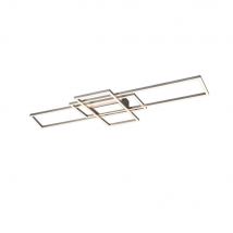 Irvine Modern 60W LED Semi Flush Light Nickel Matt 3000-6500K Remote control - UK Stock