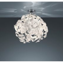 Leavy Modern Semi Flush Ceiling Light Chrome - UK Stock