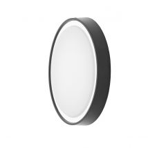 Ripon 4000k LED Outdoor 31cm Flush Wall Lamp Black IP55