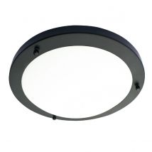 Delphi 4000k LED Bathroom 18W Ceiling Light Matt Black IP44