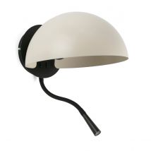 Dominica Reading Light Black With Beige Shade