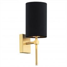 Abruzzo Wall Lamp With Shade Black, Brushed Brass