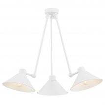 Altea Multi Arm Semi Flush Ceiling Lamp White Structure