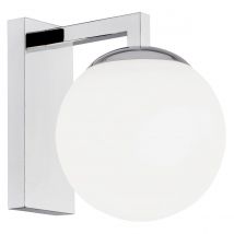 Aspen Wall Lamp Opal Matt, Chrome