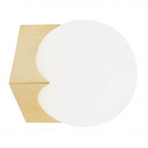 Austin Wall Lamp Opal Matt, Brushed Brass