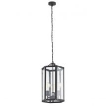 Bodrum Lanterns Pendant Ceiling 3 Light Black Structure