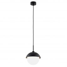 Cappello Globe Pendant Ceiling Light Opal Matt, Black