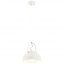 Dakota Dome Pendant Ceiling Light Cream White