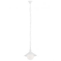 Erba Bis Dome Pendant Ceiling Light White Structure IP44