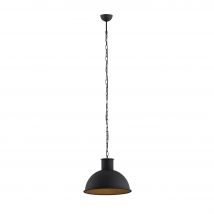Eufrat Dome Pendant Ceiling Light Black Structure