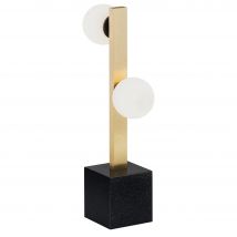 Freemont Table Lamp Opal Matt, Brushed Brass, Black