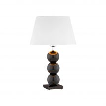 Fudżi Table Lamp With Round Tapered Shade White, Black