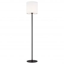 Hilary Floor Lamp With Shade White, Black Structure