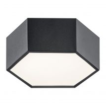 Arizona 15cm Flush Ceiling Light Black Structure