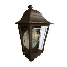 Deco Lane 1 Light Half Outdoor Wall Lantern Bronze IP44