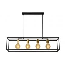 Ruben Modern Bar Pendant Light - 4xE27 - Black