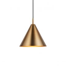 Cape Dome Pendant Ceiling Light Warm Antique Brass Plate, 1x E27