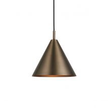 Cape Dome Pendant Ceiling Light Brushed Antique Bronze Plate, 1x E27