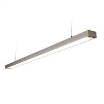 Borde Integrated LED Linear Baton Pendant Bar Silver, Opal