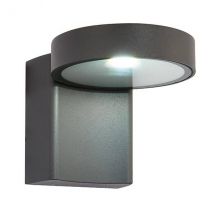 Oreti Integrated LED 1 Light Outdoor Wall Light Textured Dark Matt Anthracite, Glass IP44