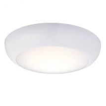 Forca Microwave Integrated LED Outdoor Flush Light Gloss White, Opal IP65