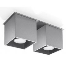 Quad 2 Light Suface Mounted Downlight Grey, GU10