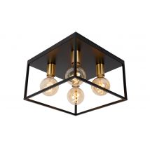 Ruben Modern Flush Ceiling Light - 4xE27 - Black