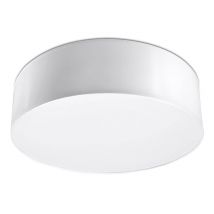 Arena 2 Light Flush Round Ceiling Light White, E27