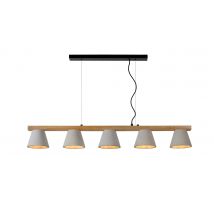 Possio Scandinavian Bar Pendant Light - 5xE14 - Taupe