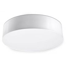 Arena 3 Light Flush Square Ceiling Light White, E27