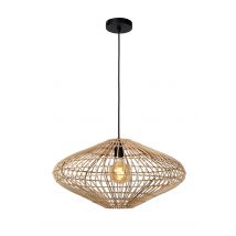 Magali Scandinavian Rattan Pendant Light - Ø 56cm - 1xE27 - Light Wood