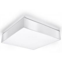 Horus 3 Light Flush Square Ceiling Light White, E27