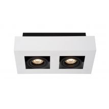 Xirax Modern Ceiling Spotlight - LED Dim to warm - GU10 - 2x5W 2200K/3000K - White
