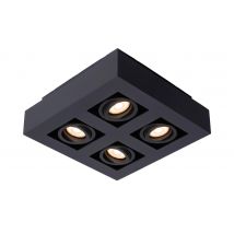 Xirax Modern Ceiling Spotlight - LED Dim to warm - GU10 - 4x5W 2200K/3000K - Black