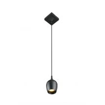 Preston Modern Pendant Light Bathroom -  10cm - 1xGU10 - IP44 - Black - Special Offer
