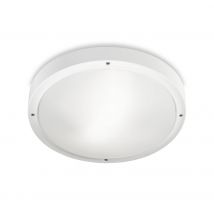 Basic Outdoor LED Round Flush Ceiling Light White 36cm 3395lm 4000K IP65