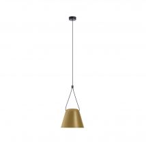 Attic Decorative Hanging Ceiling Pendant Matt Black Painted Gold 1x E27 / 250cm