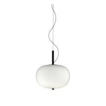 Ilargi LED Globe Ceiling Pendant Dark Ash Matt White 1-10V Dimming 39.5cm 1880lm 2700K