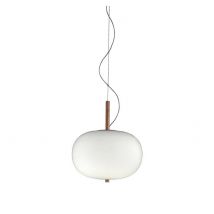 Ilargi LED Globe Ceiling Pendant Matt White Light Ash Phase Cut Dimming 32cm 1315lm 2700K