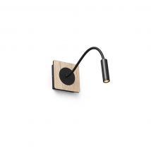 Mood LED Wood Wall Reader Light Black 2W 3000K