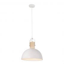 Margot Dome Suspension Pendant White E27 40W