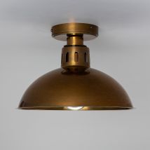 Talise Outdoor Ceiling Light, Antique Brass, Clear Glass, IP65