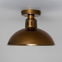 Talise Outdoor Ceiling Light, Antique Brass, Opal Glass, IP65