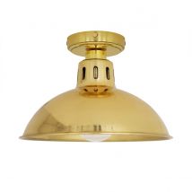 Talise Outdoor Ceiling Light, Polished Brass, Clear Glass, IP65