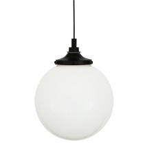 Pelagia Bathroom 35cm Globe Pendant, Matte Black, IP44