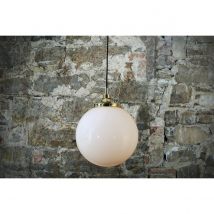Pelagia Bathroom 35cm Globe Pendant, Polished Brass, IP44