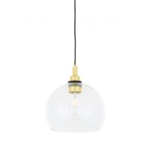 Leith Outdoor 25cm Pendant Light, Polished Brass, Clear Glass, IP65