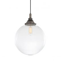 Laguna Bathroom 30cm Globe Pendant Light, Antique Silver, IP44
